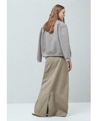 Оливковая длинная юбка от Mango