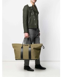 Мужская оливковая дорожная сумка из плотной ткани от Tom Ford