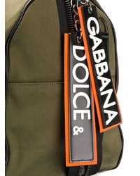 Мужская оливковая дорожная сумка из плотной ткани от Dolce & Gabbana