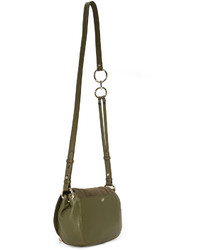 Женская оливковая замшевая сумка от Diane von Furstenberg