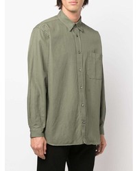 Мужская оливковая классическая рубашка от Closed