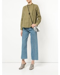 Женская оливковая классическая рубашка от MiH Jeans
