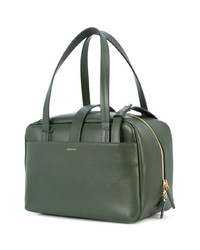 Оливковая кожаная большая сумка от Senreve