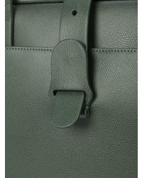 Оливковая кожаная большая сумка от Senreve