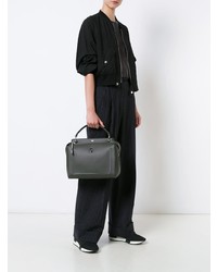 Оливковая кожаная большая сумка от Fendi