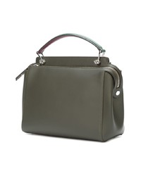 Оливковая кожаная большая сумка от Fendi