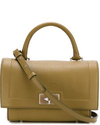 Оливковая кожаная большая сумка от Givenchy