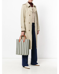 Оливковая кожаная большая сумка от Mansur Gavriel