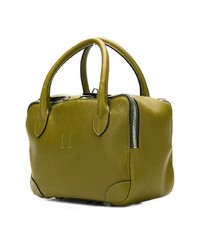 Оливковая кожаная большая сумка от Golden Goose Deluxe Brand