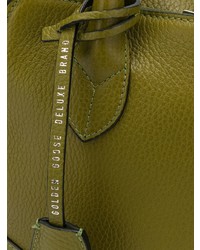 Оливковая кожаная большая сумка от Golden Goose Deluxe Brand