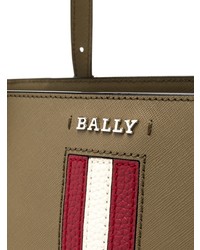 Оливковая кожаная большая сумка от Bally