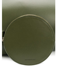 Оливковая кожаная сумка-мешок от Building Block