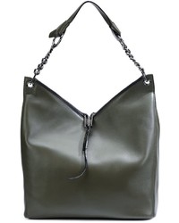 Оливковая кожаная сумка через плечо от Jimmy Choo