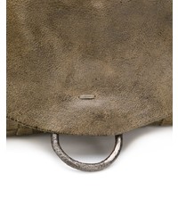 Оливковая кожаная сумка через плечо от Tagliovivo