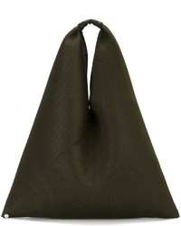 Женская оливковая кожаная сумка от MM6 MAISON MARGIELA