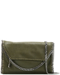 Женская оливковая кожаная сумка от Stella McCartney