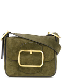Женская оливковая кожаная сумка от Tory Burch