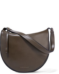 Женская оливковая кожаная сумка от Victoria Beckham