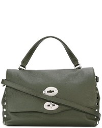 Женская оливковая кожаная сумка от Zanellato