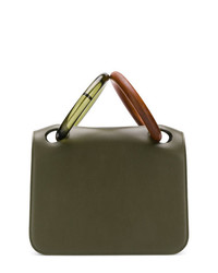Оливковая кожаная сумочка от Roksanda