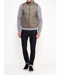 Мужская оливковая куртка без рукавов от Puffa