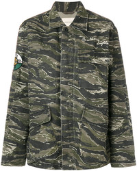 Оливковая куртка в стиле милитари с камуфляжным принтом от Current/Elliott