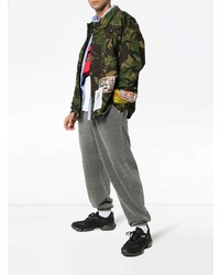 Мужская оливковая куртка в стиле милитари с камуфляжным принтом от Martine Rose