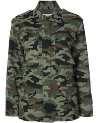 Оливковая куртка в стиле милитари с камуфляжным принтом от Nili Lotan