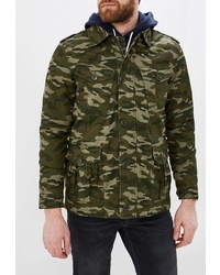 Мужская оливковая куртка в стиле милитари с камуфляжным принтом от OVS