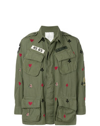 Мужская оливковая куртка в стиле милитари от As65