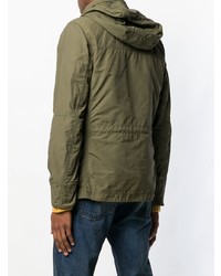 Мужская оливковая куртка в стиле милитари от Woolrich