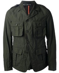Мужская оливковая куртка в стиле милитари от DSQUARED2