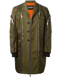 Мужская оливковая куртка в стиле милитари от Dsquared2