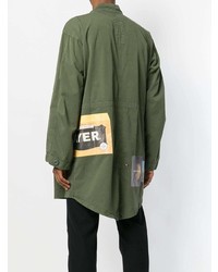 Мужская оливковая куртка в стиле милитари от 424