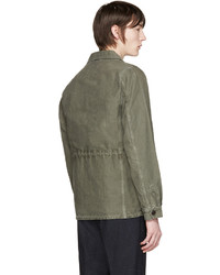 Мужская оливковая куртка в стиле милитари от VISVIM