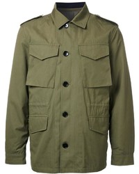 Мужская оливковая куртка в стиле милитари от Kent & Curwen