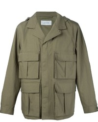 Мужская оливковая куртка в стиле милитари от Lemaire