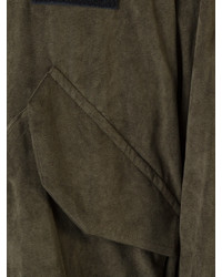 Мужская оливковая куртка в стиле милитари от Miharayasuhiro