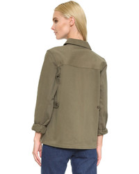 Оливковая куртка в стиле милитари от Jenni Kayne