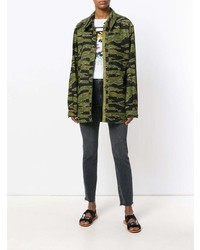 Оливковая куртка в стиле милитари от MiH Jeans