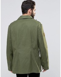 Мужская оливковая куртка в стиле милитари от Reclaimed Vintage