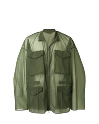 Мужская оливковая куртка в стиле милитари от Oamc