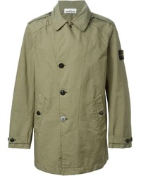 Мужская оливковая куртка в стиле милитари от Stone Island