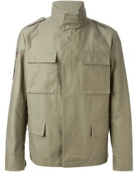 Мужская оливковая куртка в стиле милитари от Valentino
