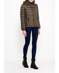 Женская оливковая куртка-пуховик от Conver