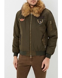 Мужская оливковая куртка-пуховик от Giorgio Di Mare