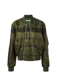 Женская оливковая куртка-пуховик от Givenchy