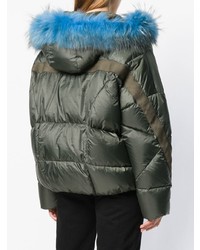 Женская оливковая куртка-пуховик от As65