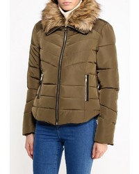 Женская оливковая куртка-пуховик от Incity