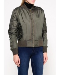 Женская оливковая куртка-пуховик от Influence